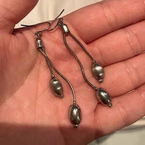 Chic Silver Dangle Earrings
